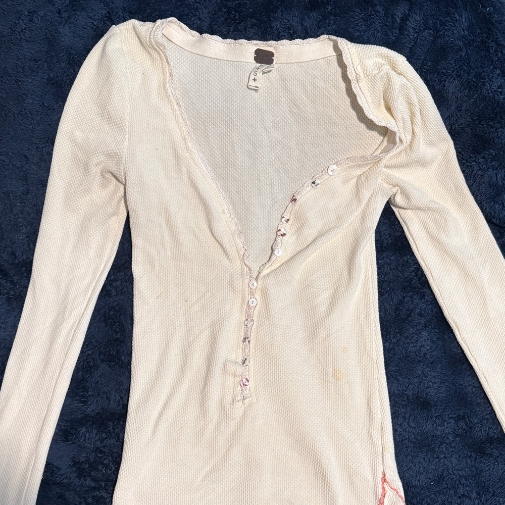 DONATED - We The Free Cream Long Sleeve Button-Up Top